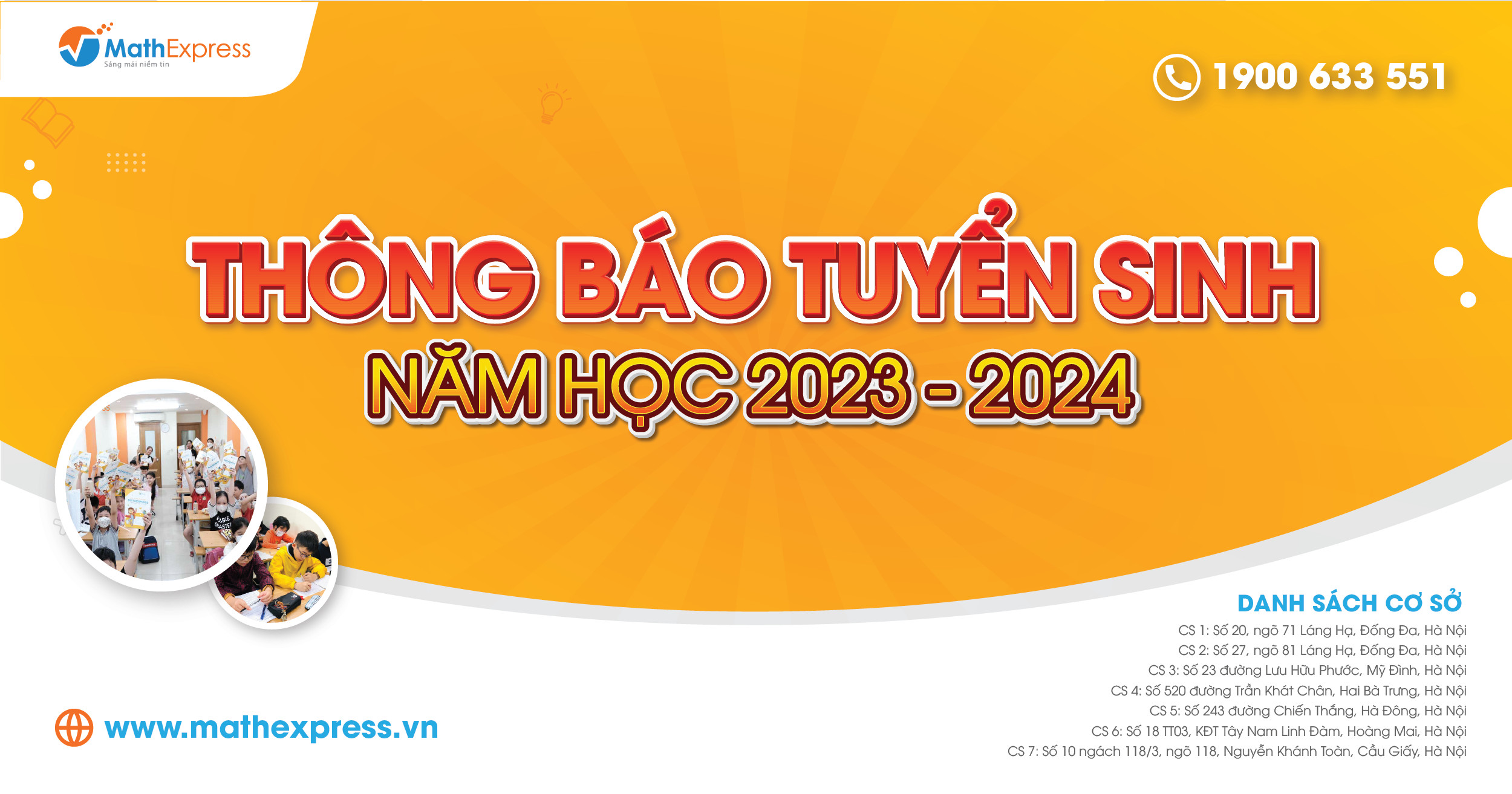 Thông tin tuyển sinh các lớp bồi dưỡng năm học 2023-2024
