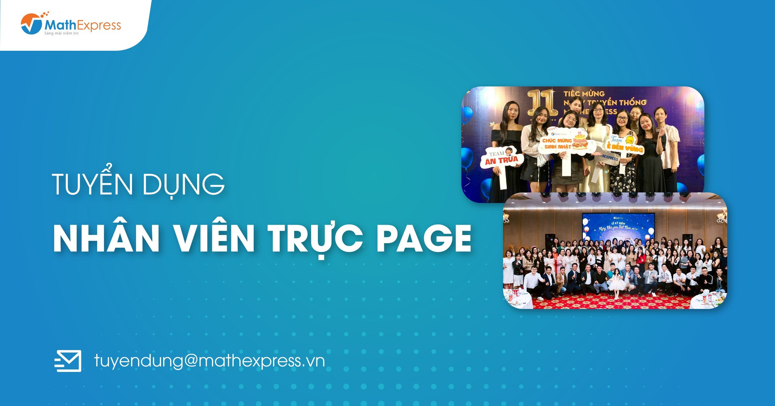 tuyển dụng vị trí nhân viên trực page