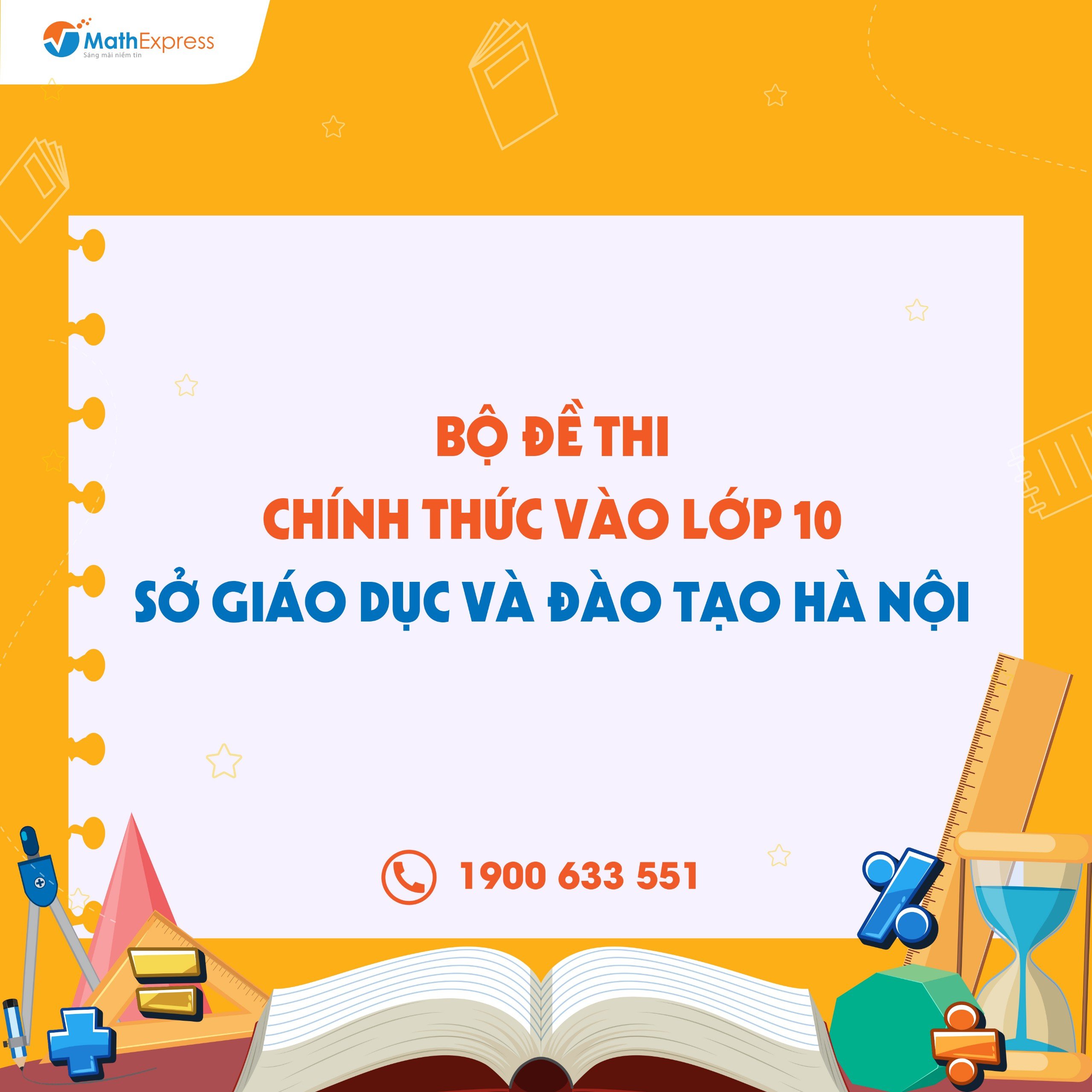 Bộ đề toán thi vào 10 chính thức Sở GDDT