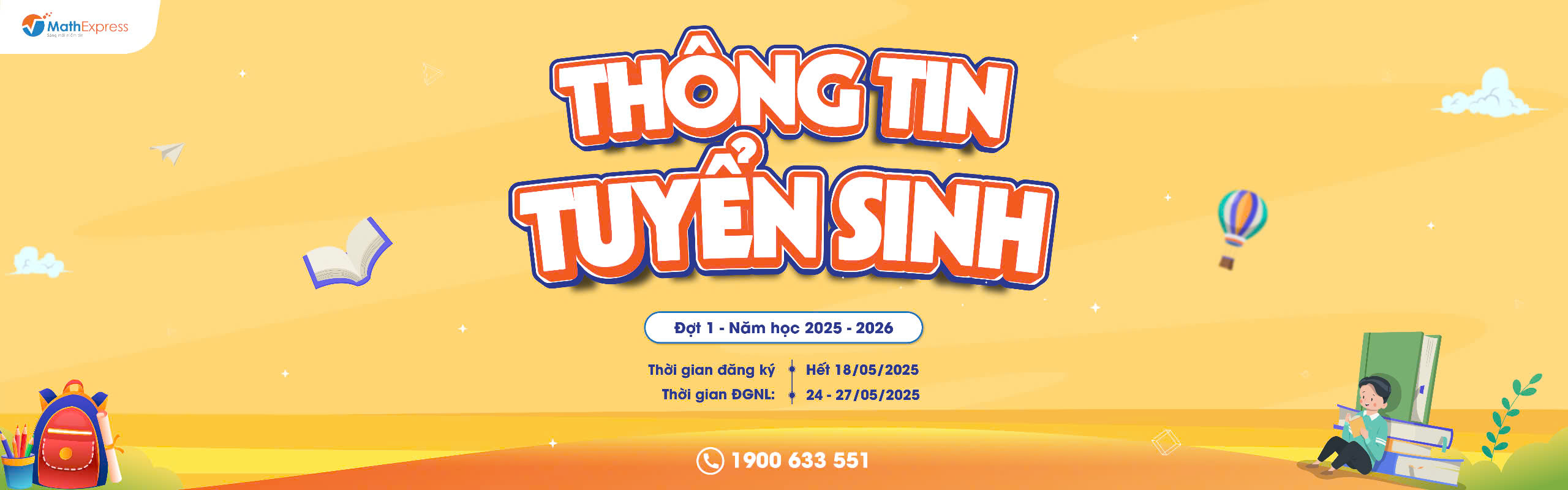 MathExpress thông báo tuyển sinh các lớp năm học 2025 – 2026 (đợt 1)