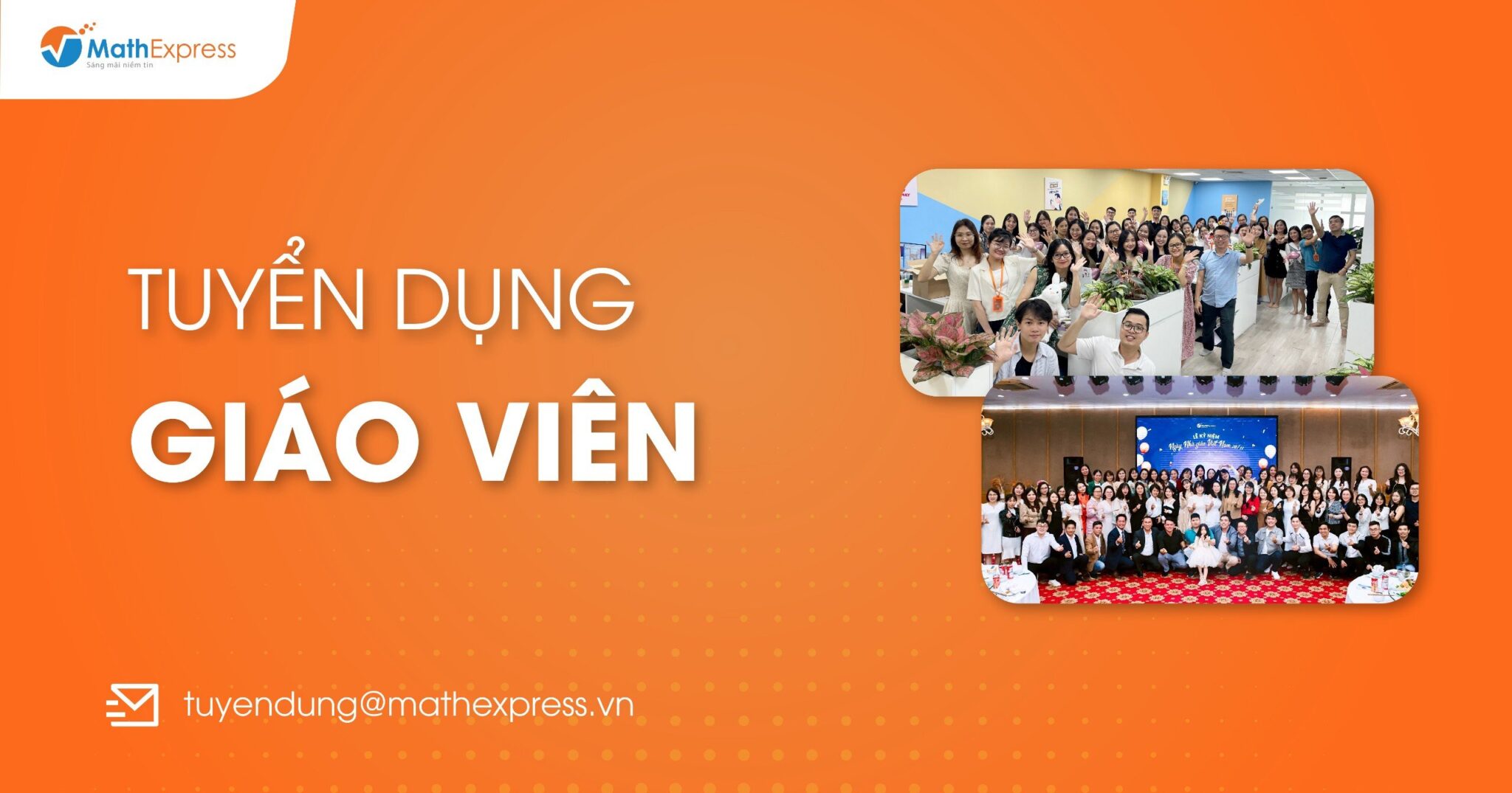 Tuyển dụng vị trí Giáo viên Toán