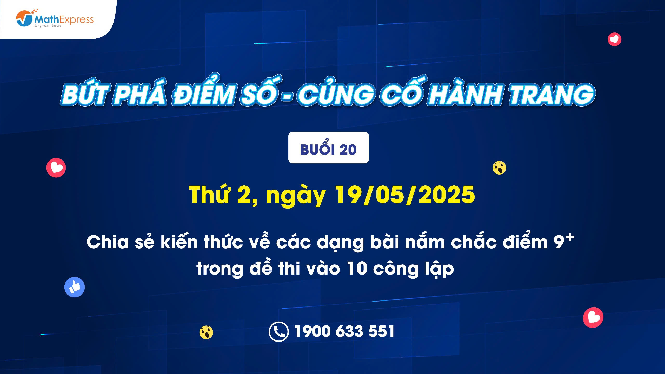 [Livestream số 20] Một số dạng toán thuộc chủ điểm khó trong đề thi vào 10