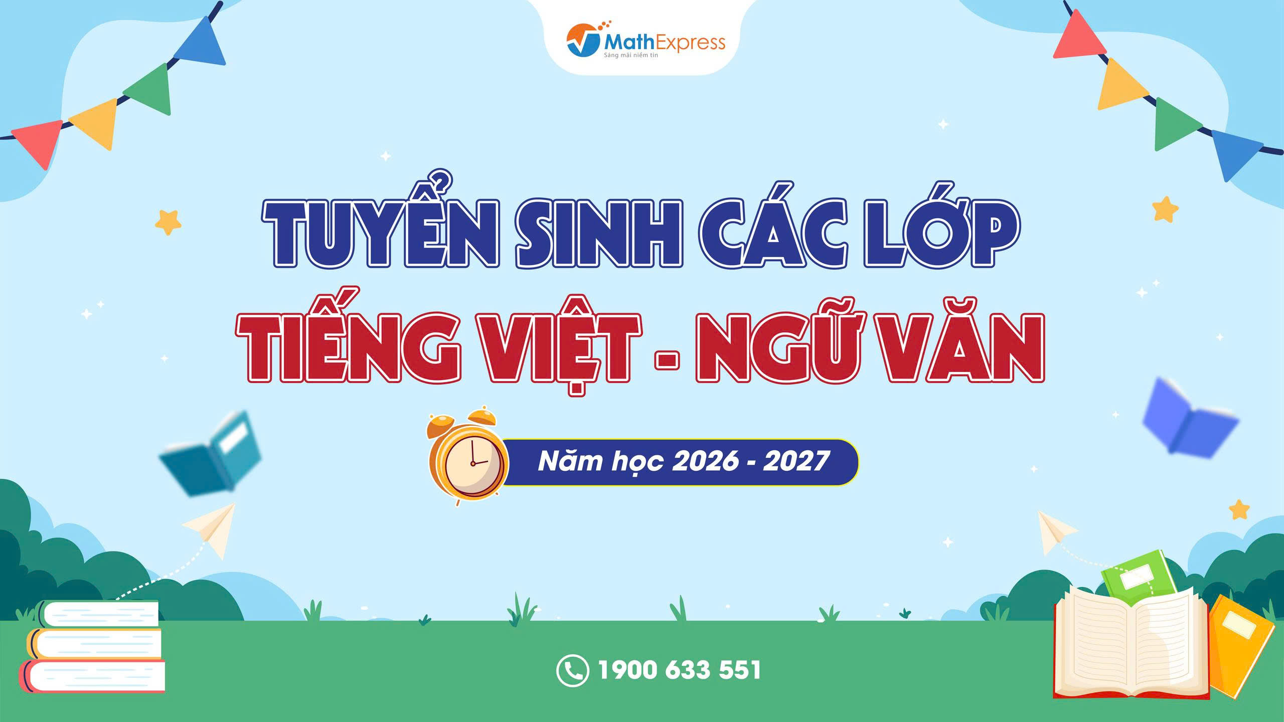 MathExpress tuyển sinh các lớp Tiếng Việt và Ngữ Văn dành cho học sinh khối 4, 5 và khối 8, 9